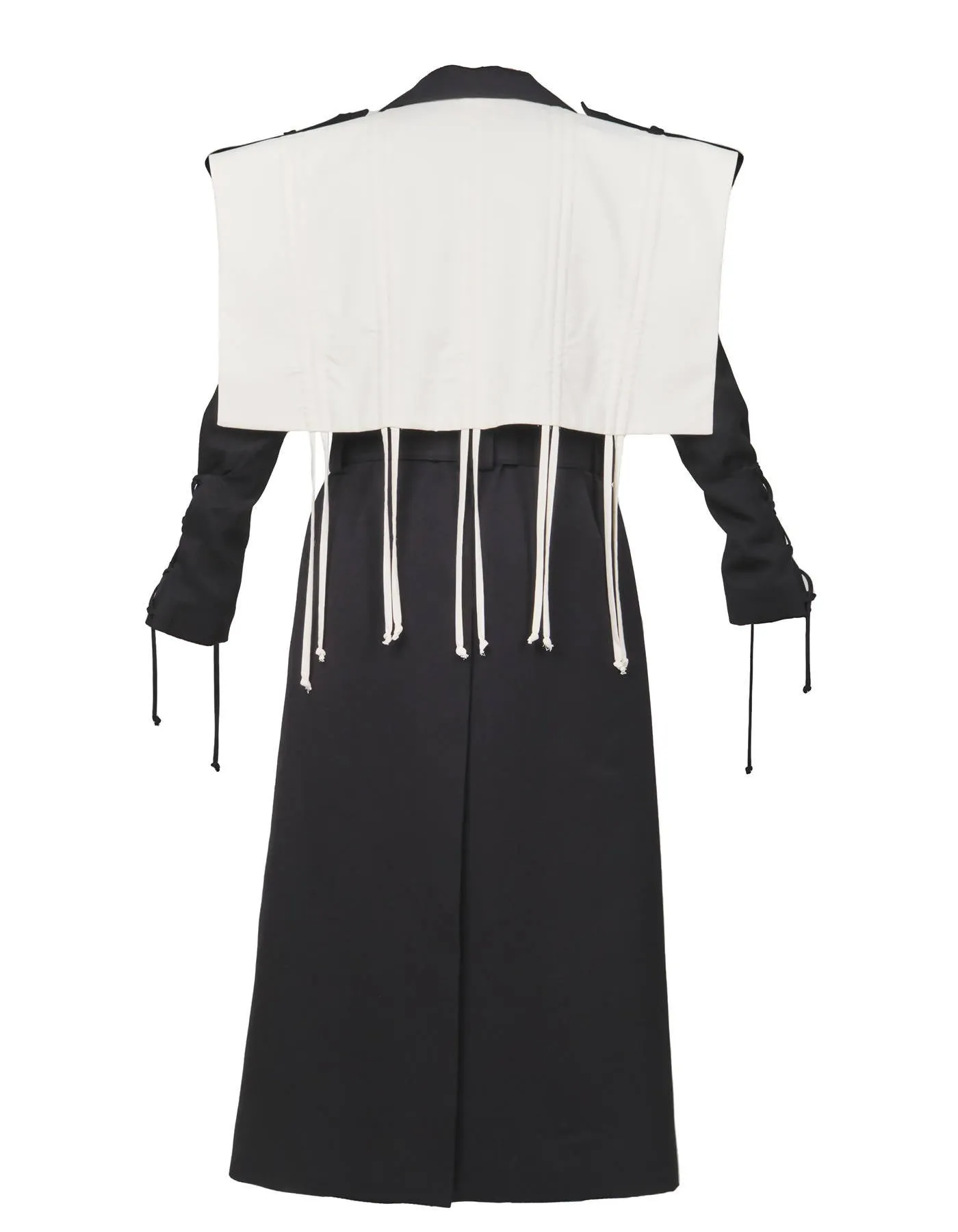 B&W Layered Trench Coat