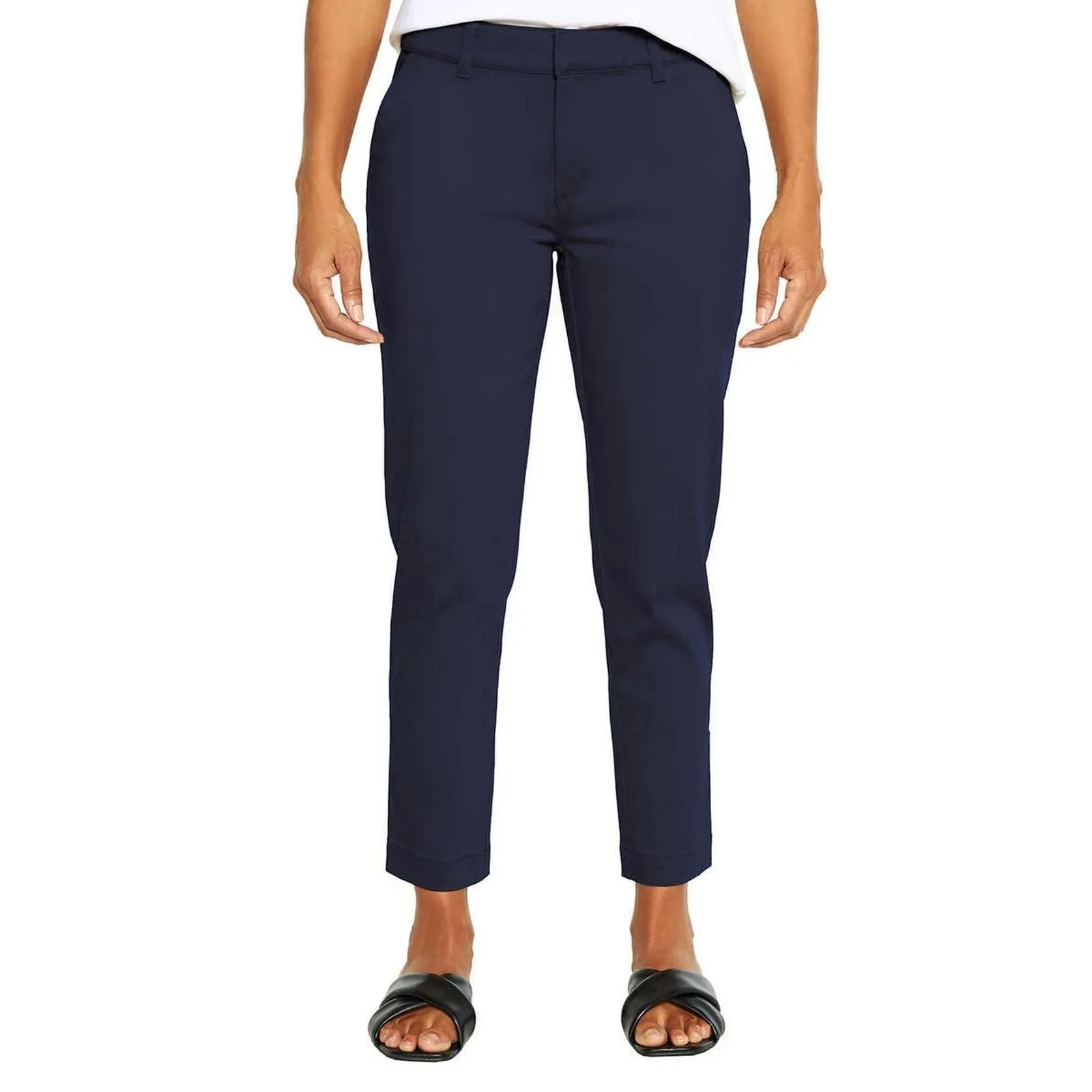 Banana Republic Womens Cropped Chino Pants 1760086 Navy Blue 4