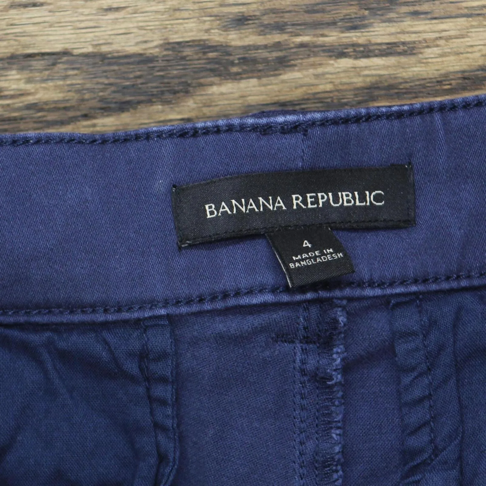 Banana Republic Womens Cropped Chino Pants 1760086 Navy Blue 4