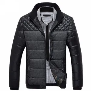 Casual Stand Collar Cotton Slim Jacket For Men
