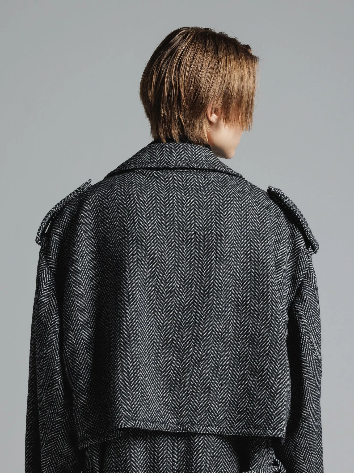 CERRUTI TWEED OVERSIZED MAXI TRENCH COAT [2024A/W]