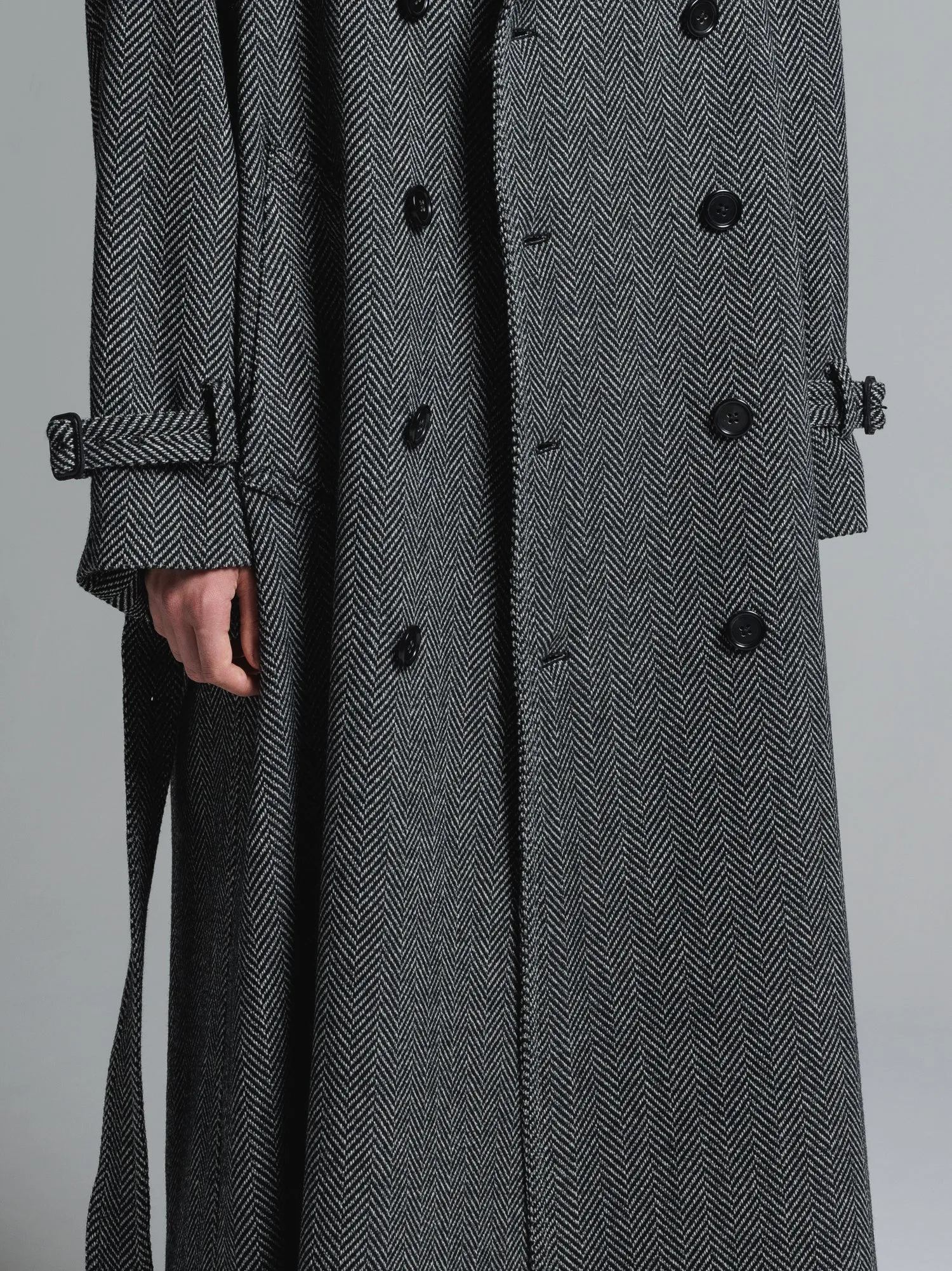 CERRUTI TWEED OVERSIZED MAXI TRENCH COAT [2024A/W]