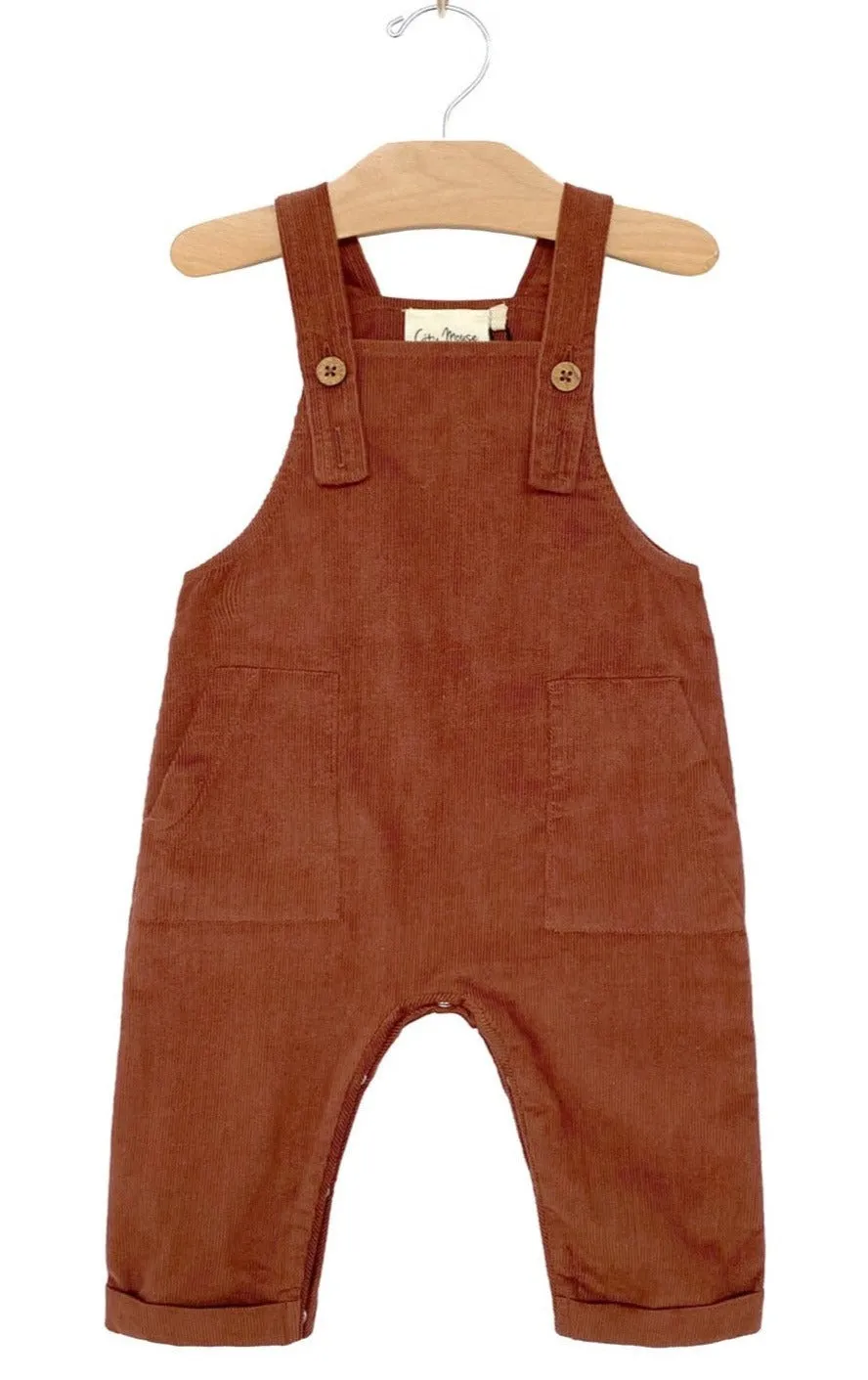 Corduroy Overall - Rust
