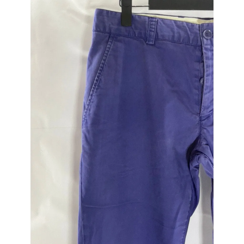 FRENCH CONNECTION Men's Purple Casual Stretch Straight-Leg Chino Pant SZ 32