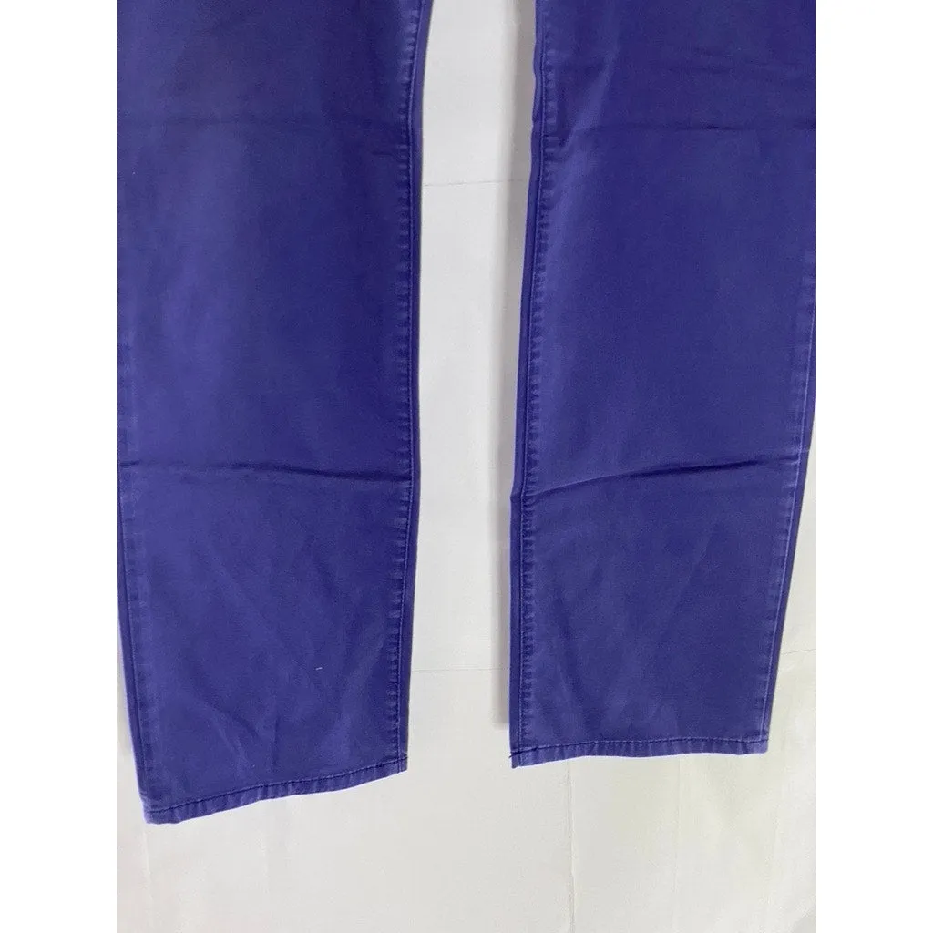 FRENCH CONNECTION Men's Purple Casual Stretch Straight-Leg Chino Pant SZ 32