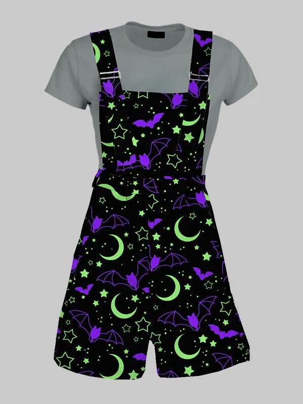 Gothic Celestial Overall Shorts