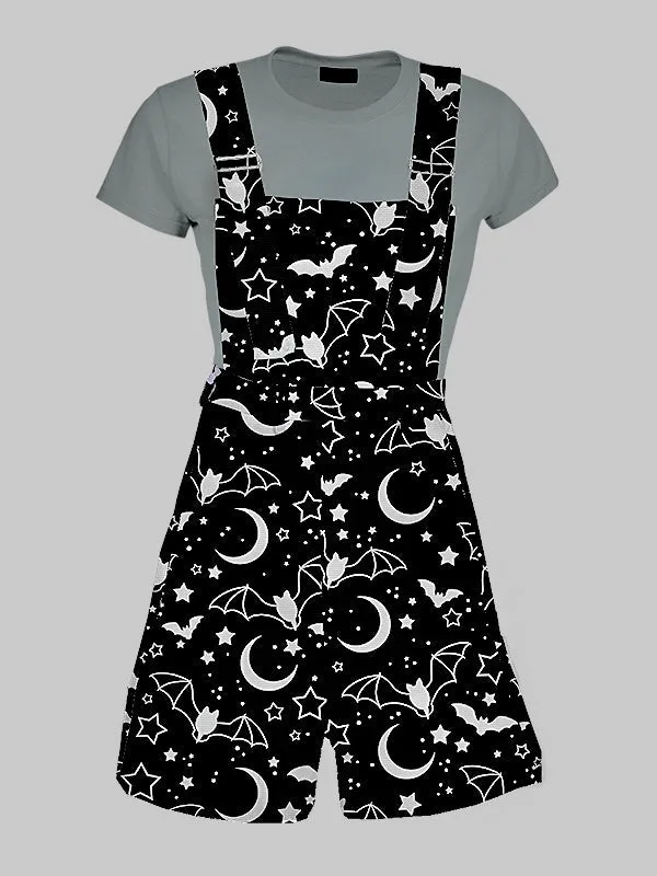 Gothic Celestial Overall Shorts