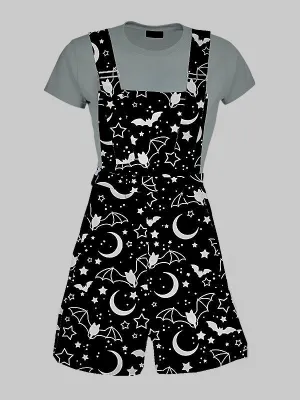 Gothic Celestial Overall Shorts