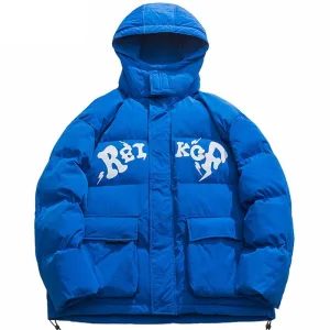Graphic Puffer Coat