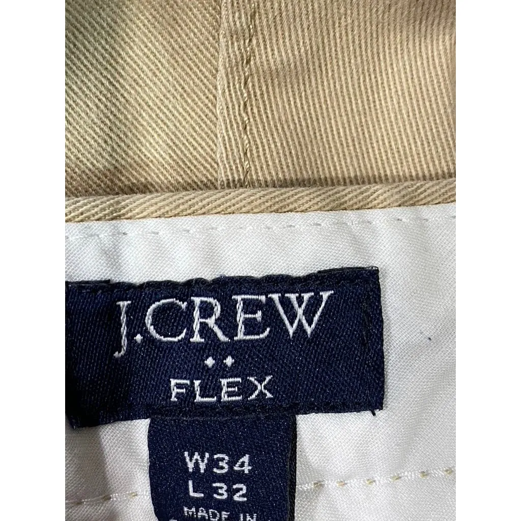 J.CREW Men's British Khaki Flex Slim-Fit Chino Pants SZ 34X32