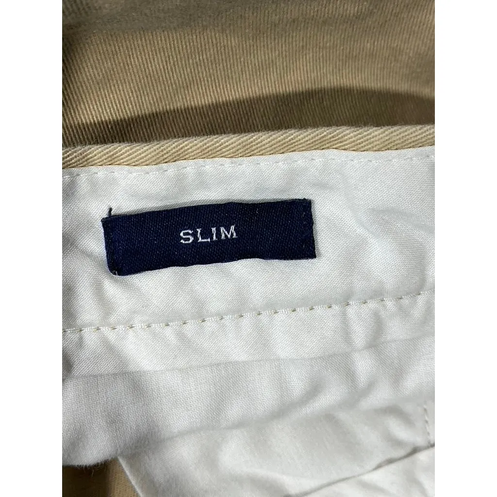 J.CREW Men's British Khaki Flex Slim-Fit Chino Pants SZ 34X32