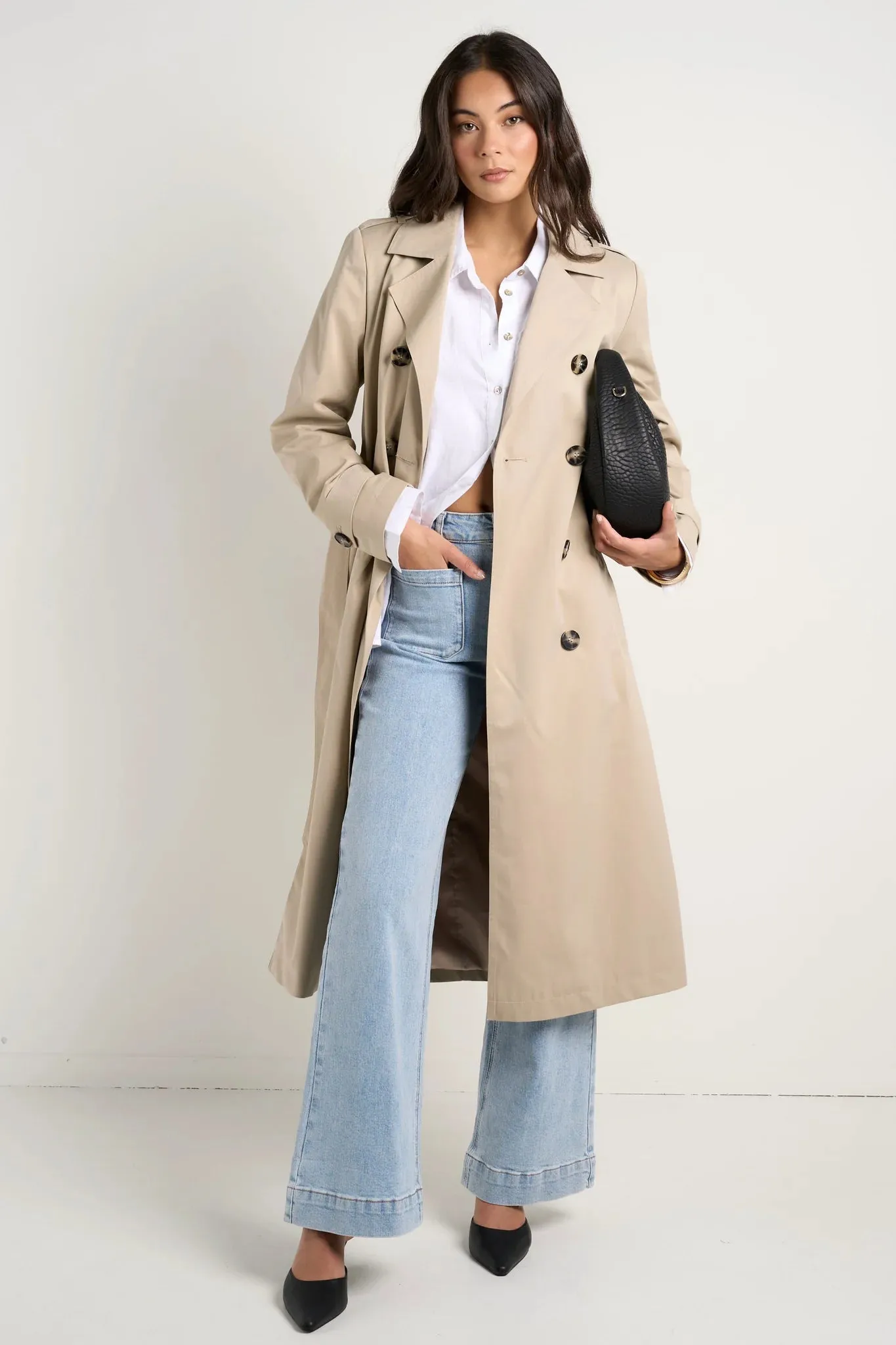 Kensington Trench Coat Stone