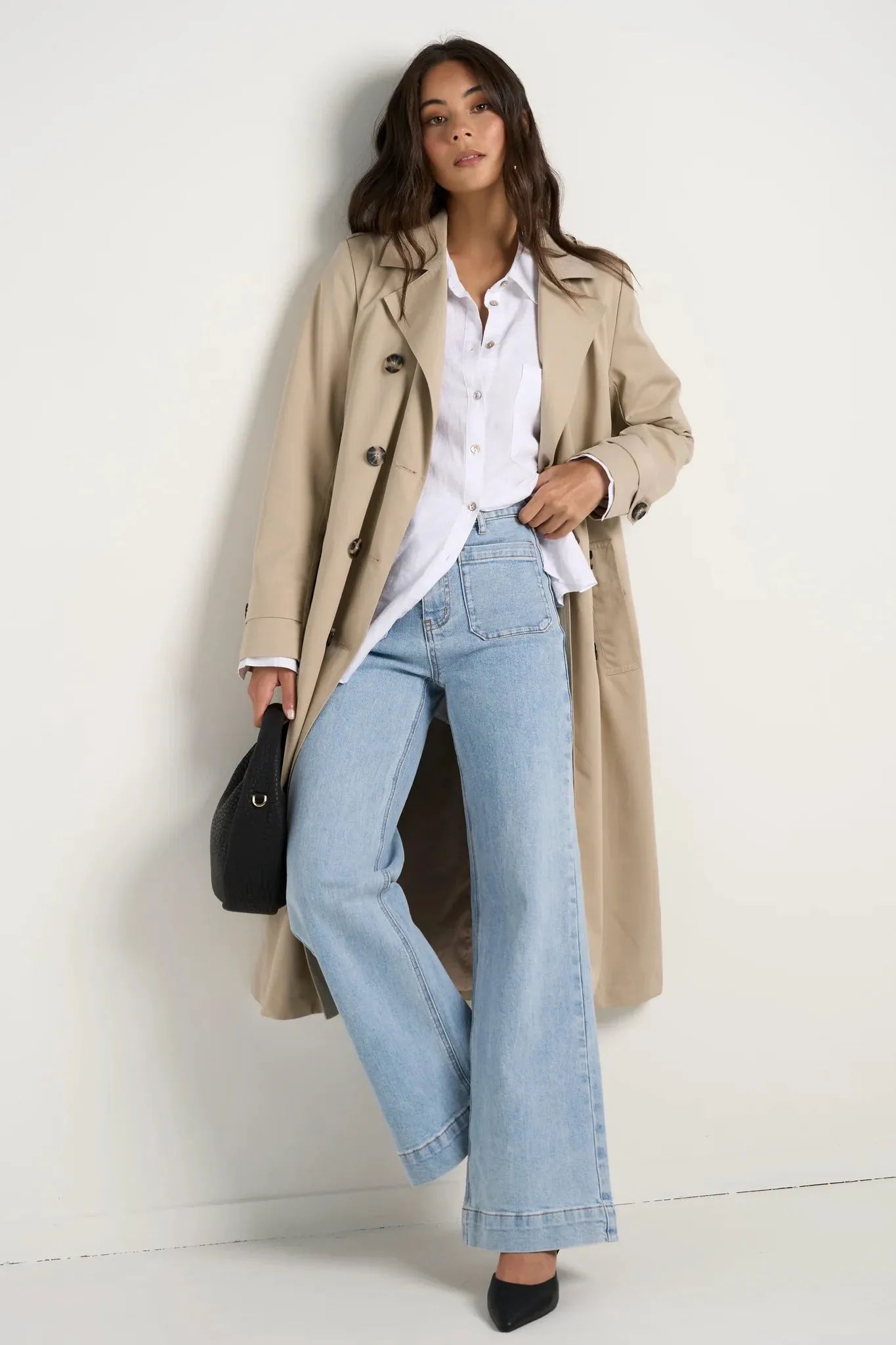 Kensington Trench Coat Stone