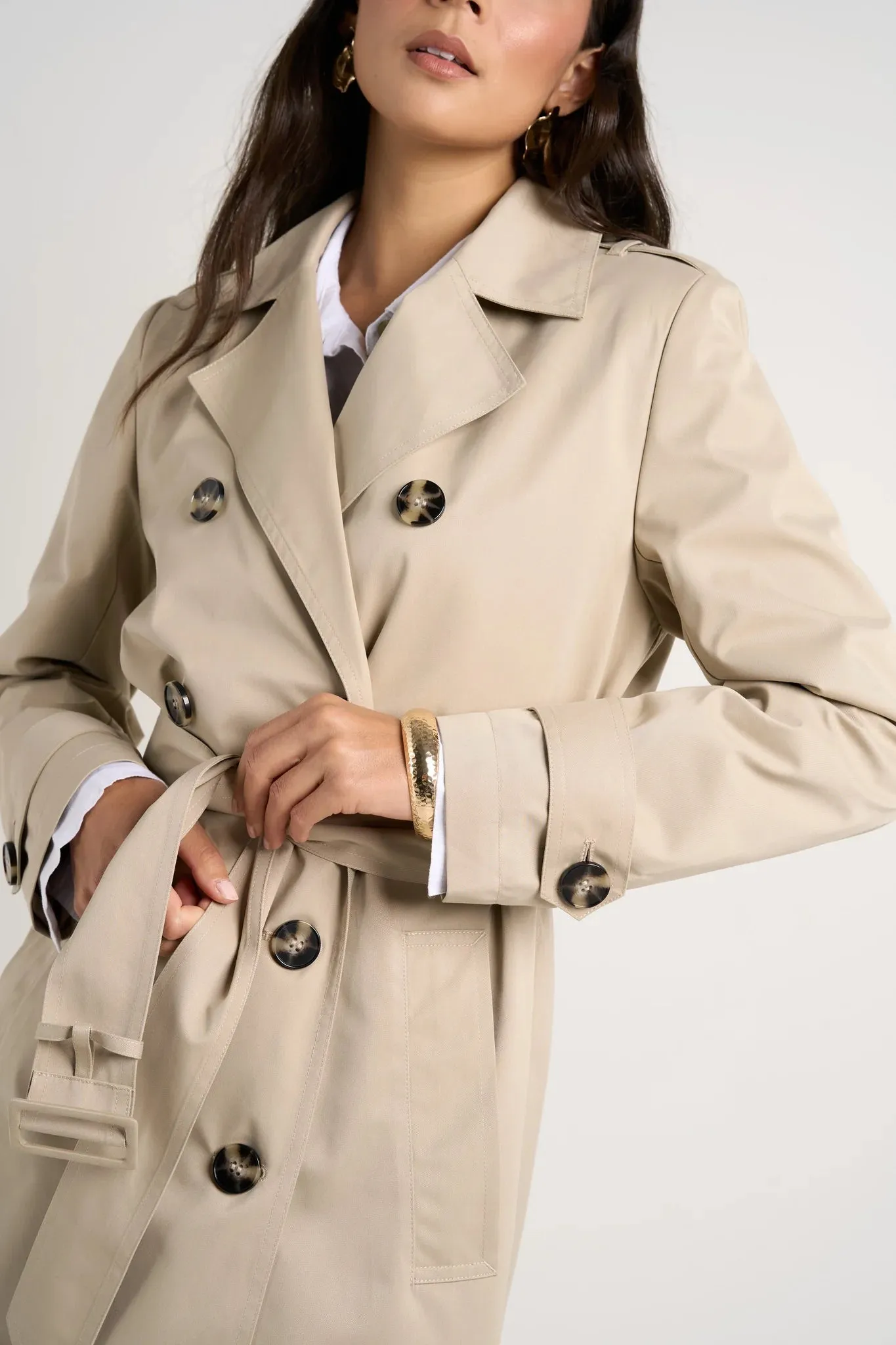 Kensington Trench Coat Stone