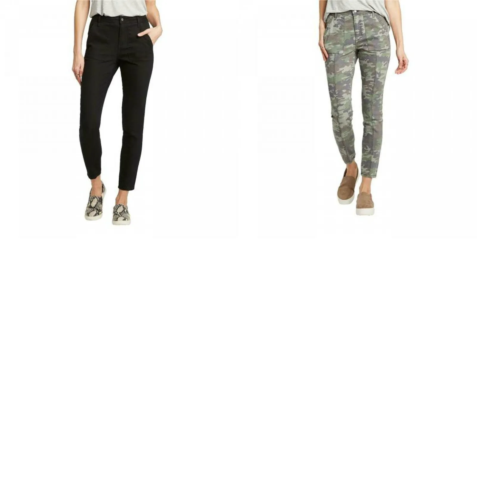 Knox Rose Women's Mid Rise Straight Fit Chino Pants