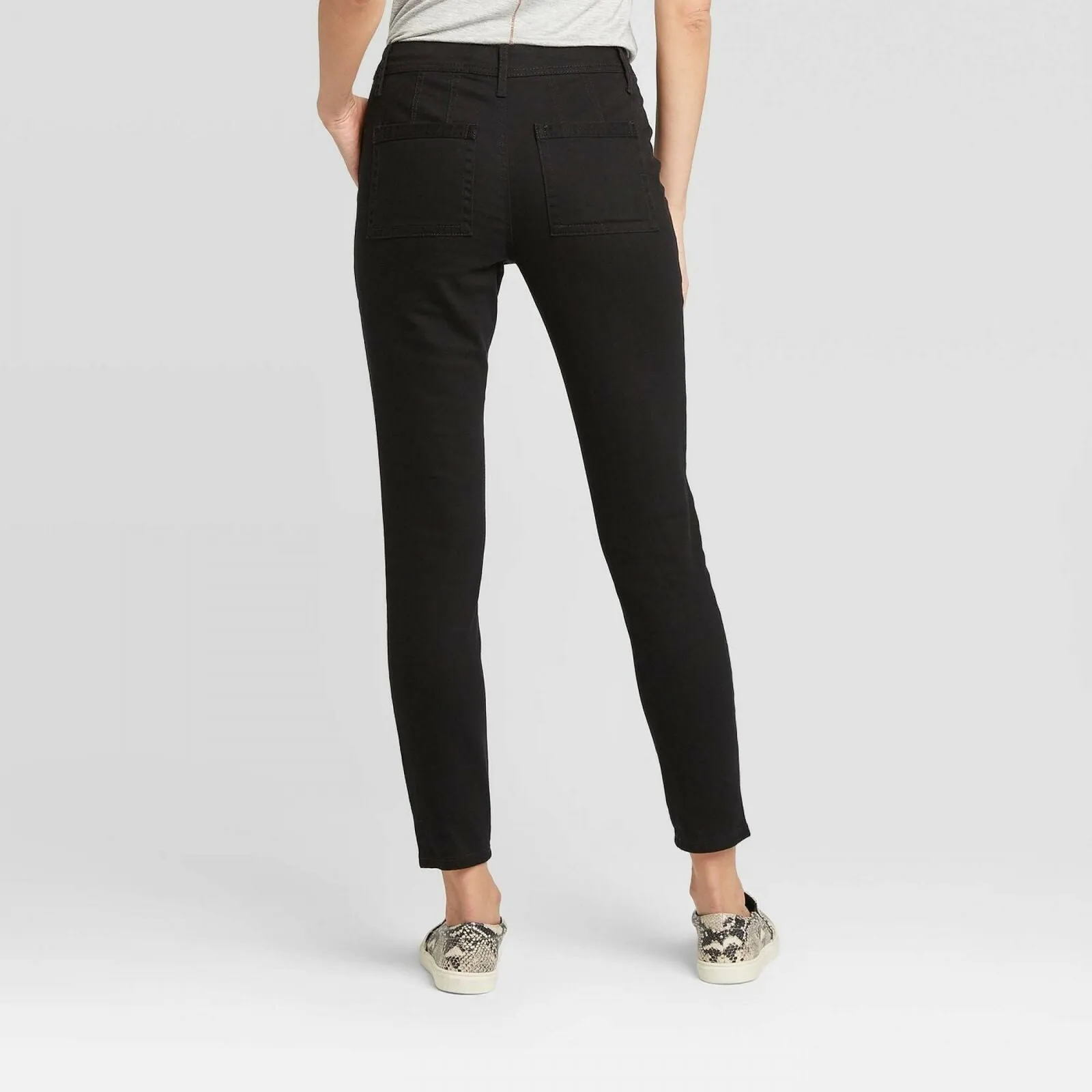 Knox Rose Women's Mid Rise Straight Fit Chino Pants