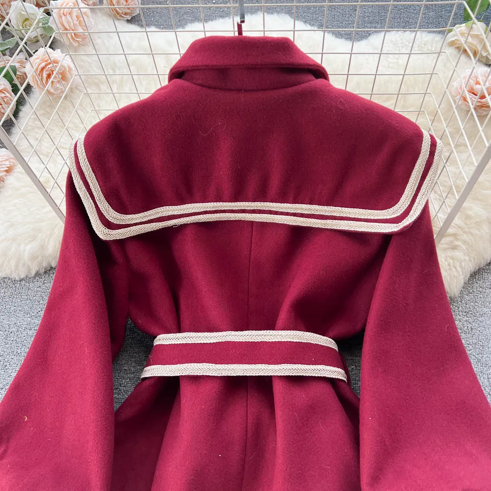 Lapel Double-breasted Trench Coat