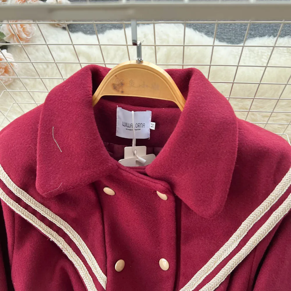 Lapel Double-breasted Trench Coat