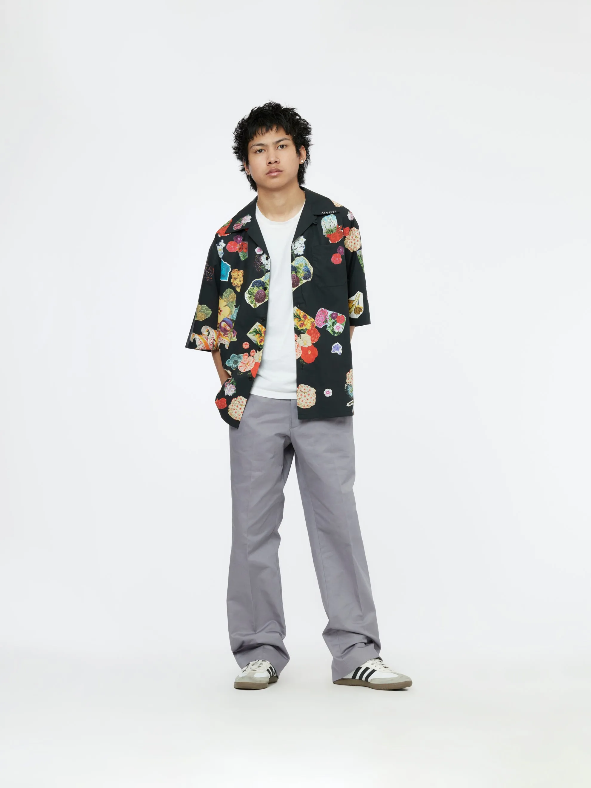 Leather Lace Chino Pants (Mercury)