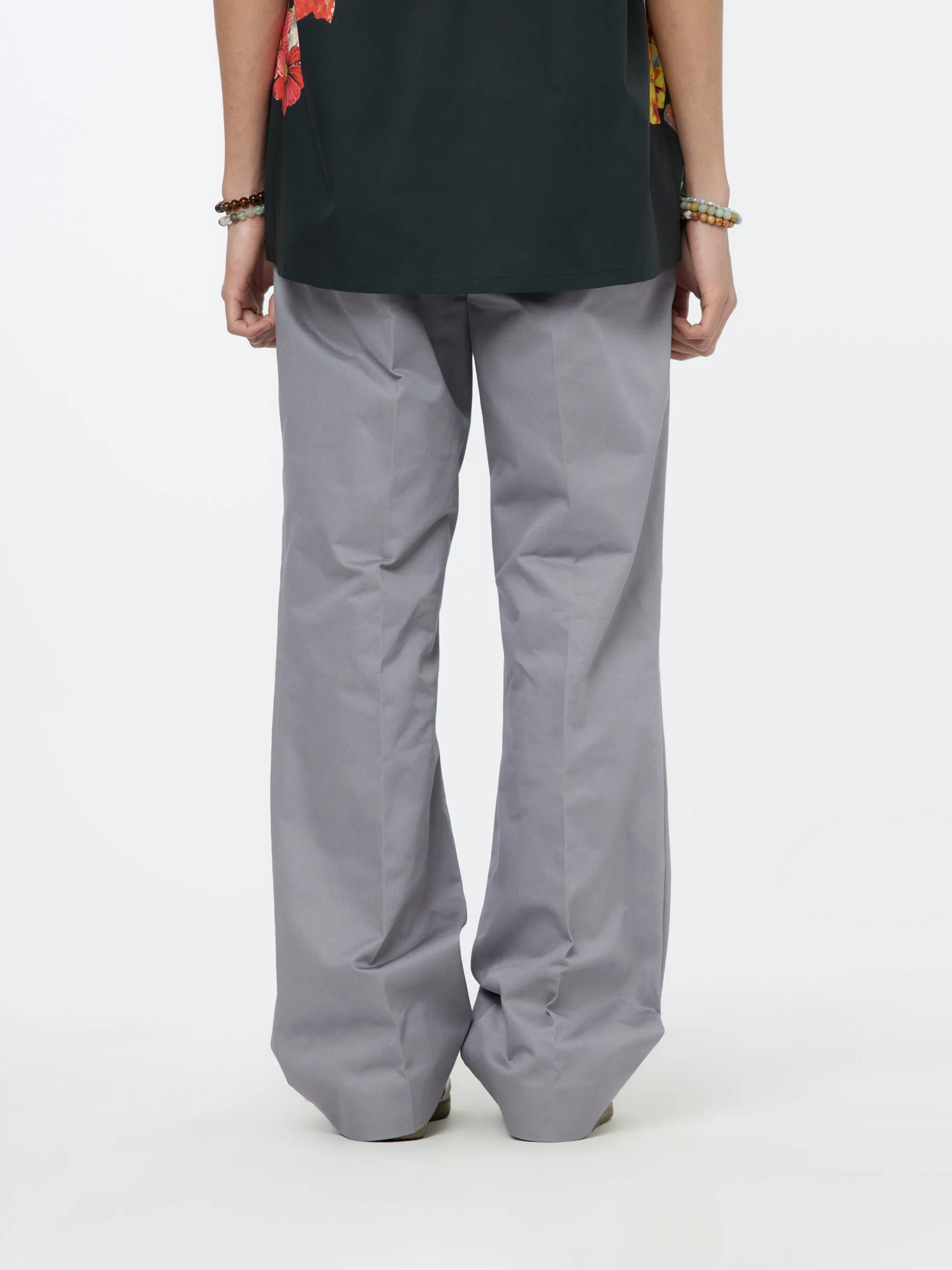 Leather Lace Chino Pants (Mercury)