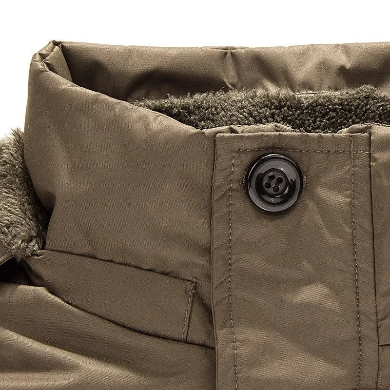 Men's Autumn/Winter Warm Cotton-Down Thick Loose Parka