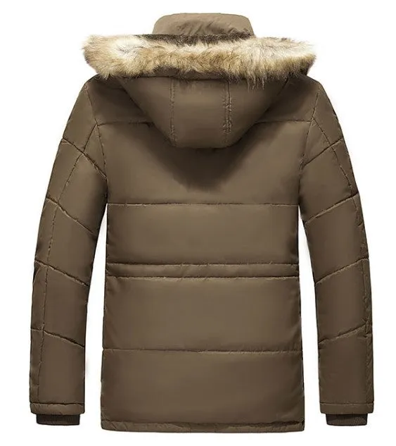 Men's Autumn/Winter Warm Cotton-Down Thick Loose Parka