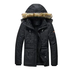 Men's Autumn/Winter Warm Cotton-Down Thick Loose Parka