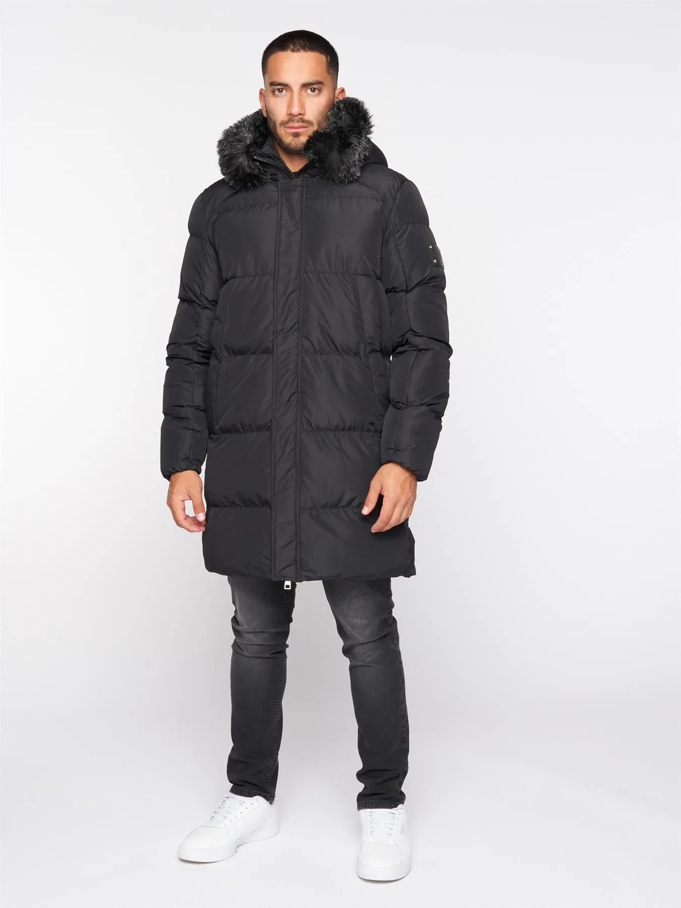 Mens Omarez 2.0 Long Puffer Jacket Black