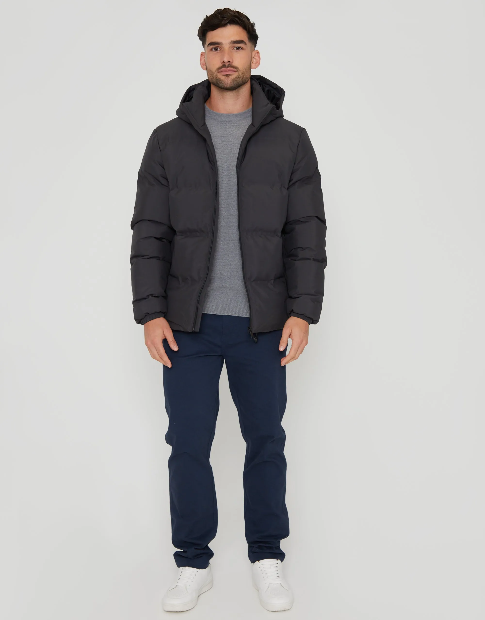 Men's Slate Hooded Puffer Jacket