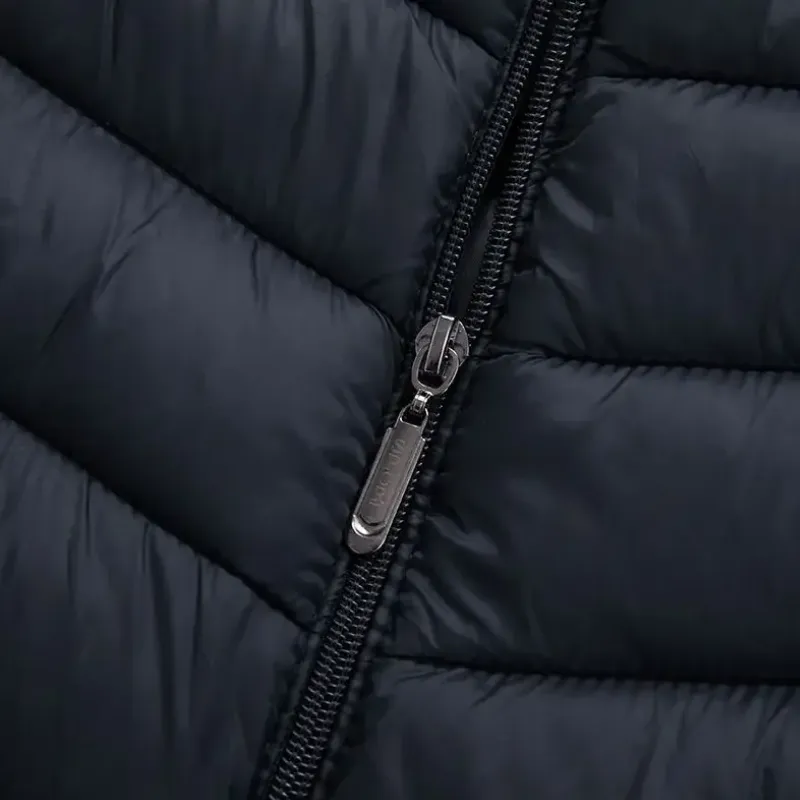 Men's weatherproof puffer jacket with hood and zip