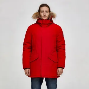 Men's Winter Casual Hooded Waterproof Parka With Pockets