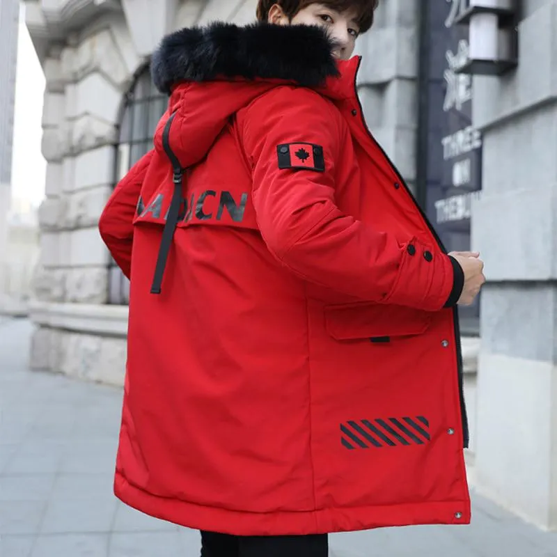 Men's Winter Casual Long Parka | Plus Size