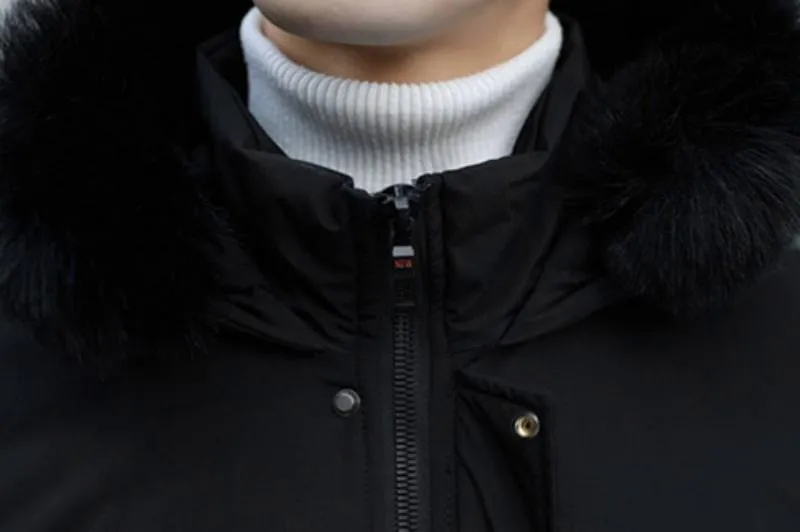 Men's Winter Casual Long Parka | Plus Size