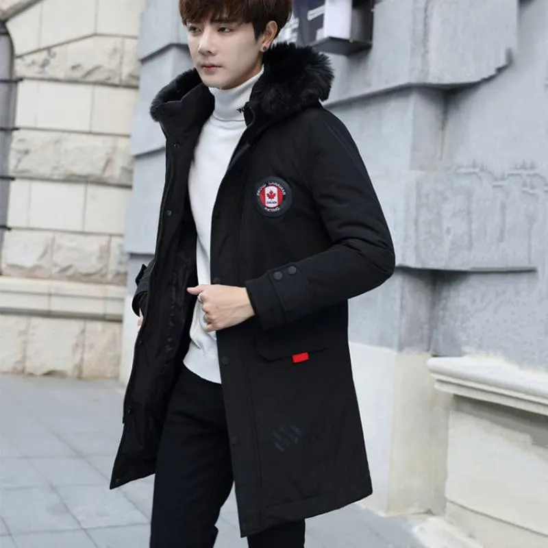 Men's Winter Casual Long Parka | Plus Size