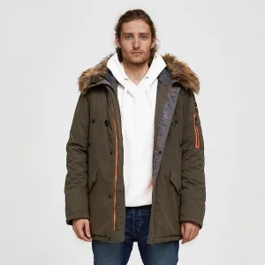 Men's Winter Casual Padded Thick Parka With Raccoon Fur
