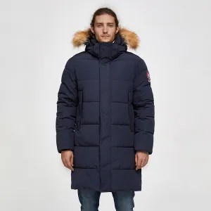 Men's Winter Casual Thick Waterproof Parka With Raccoon Fur