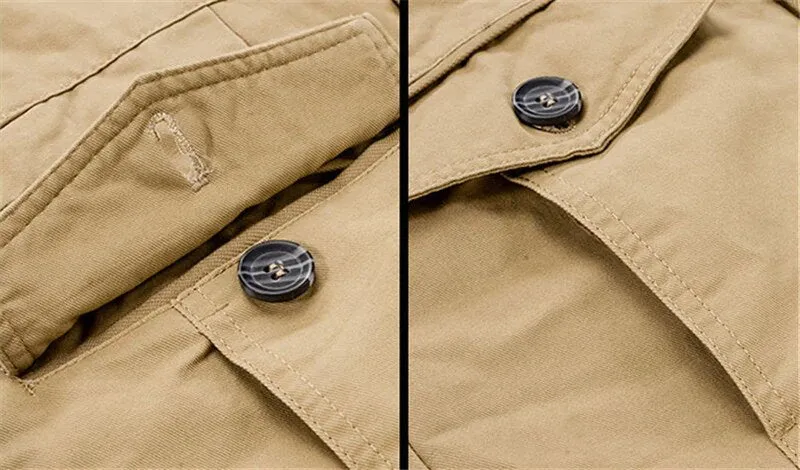 Men's Winter Casual Warm Fleece Hooded Parka