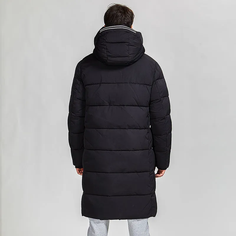 Men's Winter Casual Warm Hooded Long Parka With Pockets