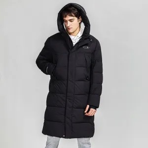 Men's Winter Casual Warm Hooded Long Parka With Pockets