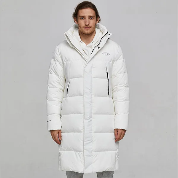 Men's Winter Casual Warm Hooded Long Parka With Pockets