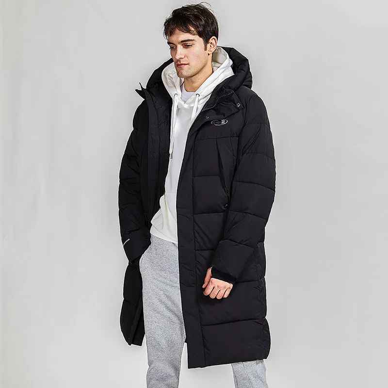Men's Winter Casual Warm Hooded Long Parka With Pockets