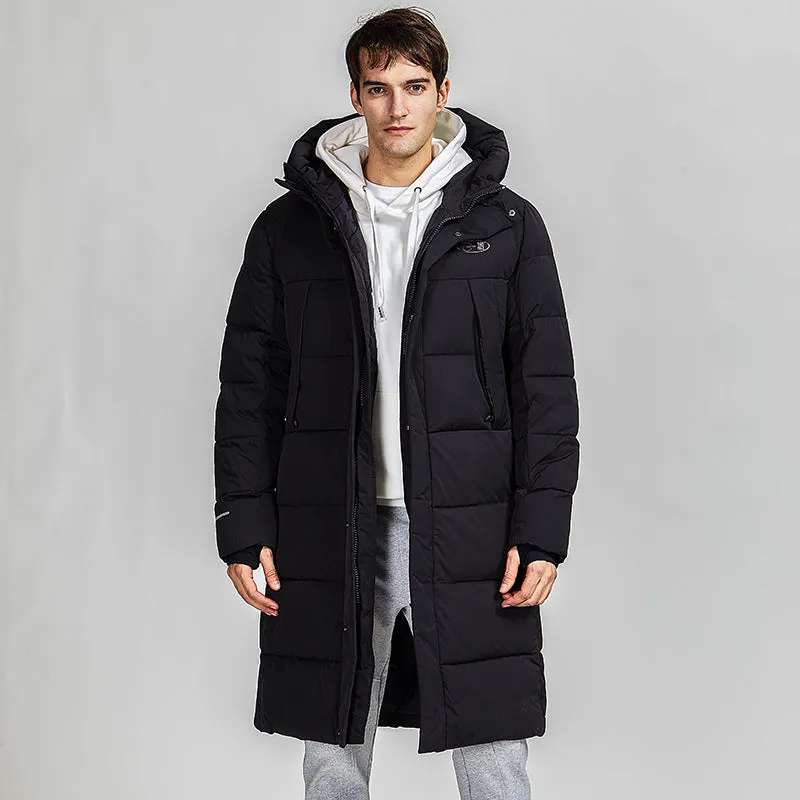 Men's Winter Casual Warm Hooded Long Parka With Pockets