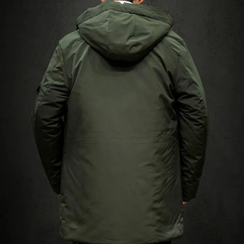 Men's Winter Casual Warm Long Parka | Plus Size