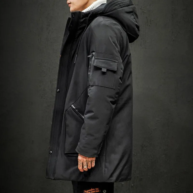 Men's Winter Casual Warm Long Parka | Plus Size