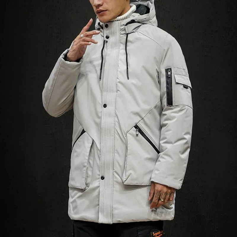 Men's Winter Casual Warm Long Parka | Plus Size