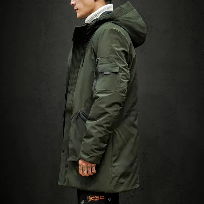 Men's Winter Casual Warm Long Parka | Plus Size