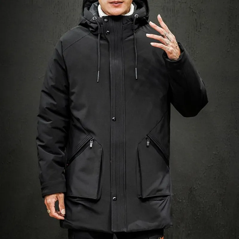 Men's Winter Casual Warm Long Parka | Plus Size