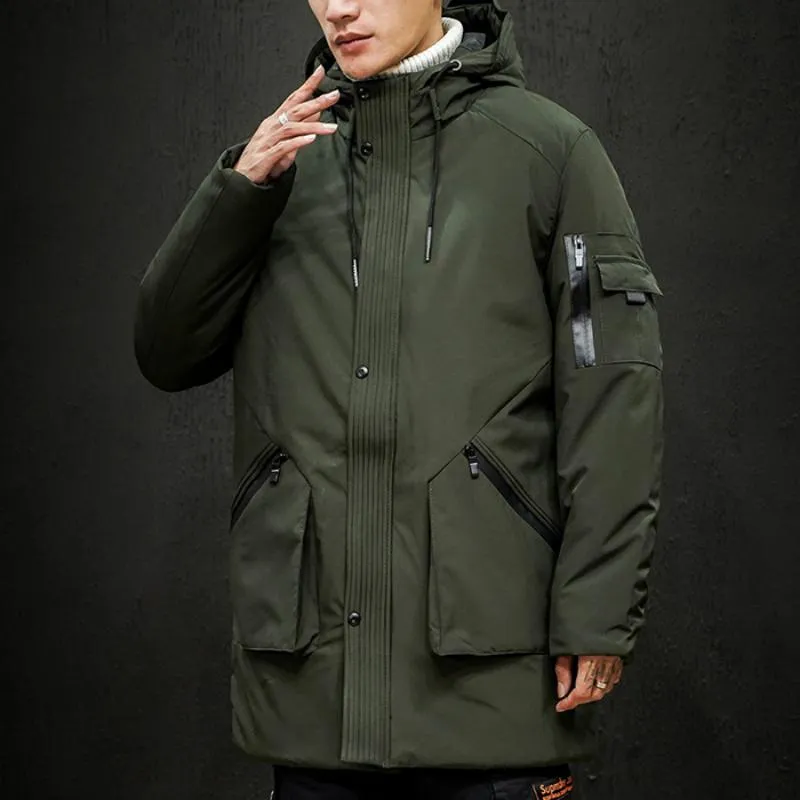 Men's Winter Casual Warm Long Parka | Plus Size