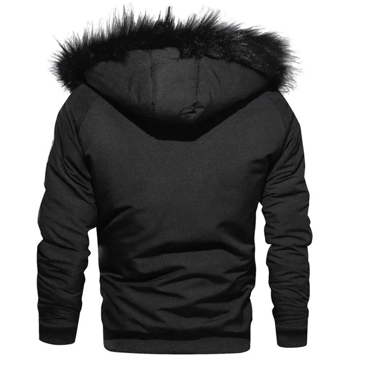 Men's Winter Cotton Padded Thermal Down Hooded Bomber | Men's Warm Parka