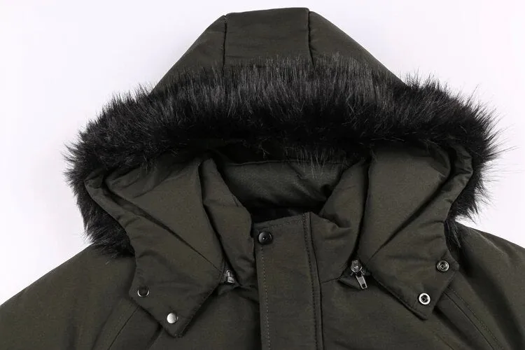 Men's Winter Cotton Padded Thermal Down Hooded Bomber | Men's Warm Parka